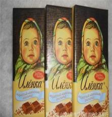 俄罗斯阿伦卡威化巧克力 加气Alionka牌巧克力