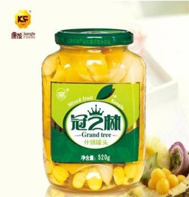 冠之林罐头食品 新鲜什锦糖水即食水果罐头批发 出口品质