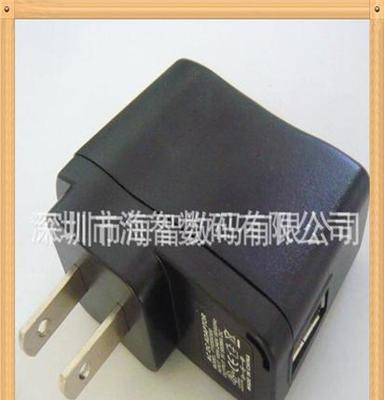 全波整流带转灯美规充电器 智能手机充电器 5V500MA