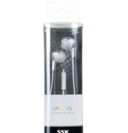 飚王（SSK） EP-A004 手機(jī)用帶麥 入耳式耳機(jī) 白色