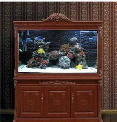 欧式鱼缸水族箱 实木底柜 超白玻璃 生态龙鱼缸 水族世界 可定做