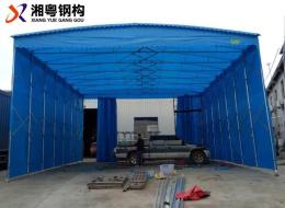 九江武宁雨棚厂定制移动推拉篷膜结构停车棚