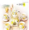 厂家直销 欧式15头花茶具 创意玻璃陶瓷茶具 清新骨瓷现货批发