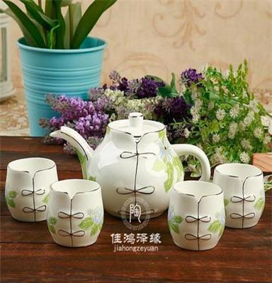 唐山优级骨瓷茶具5头套装 精装 陶瓷茶具 功夫整套茶具 茶壶