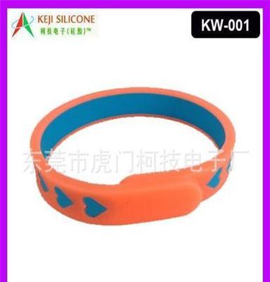 广东工厂定做客户设计硅胶手环 梅花手环 硅胶加宽手环 心形手环