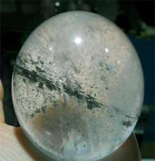東海水晶 純天然綠幽靈水晶球擺件招財鎮宅助事業71毫米