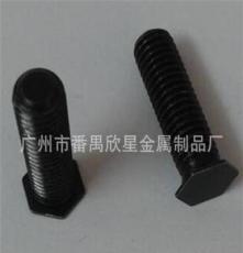广州 镀黑锌国标压铆螺丝钉 六角头碳钢压铆螺钉NFH-M5-18