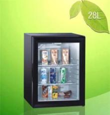 绿菱 28L电子冰箱 客房冰箱 玻璃门小冰箱 迷你冰箱 小冰箱家用