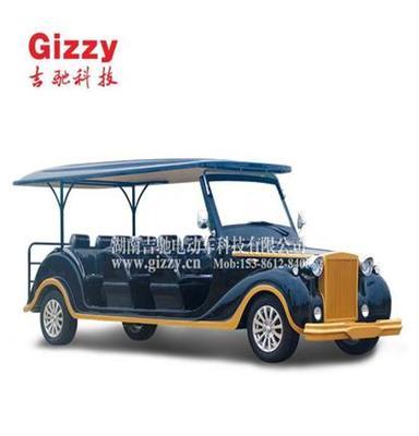 供應(yīng)電動(dòng)老爺車12座電動(dòng)看房車黑色四輪景區(qū)電動(dòng)觀光車