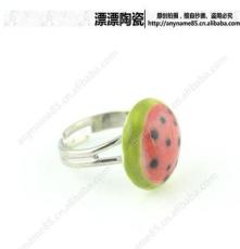 手工制作 糖果色 甜美 可愛(ài) 西瓜戒指女 韓國(guó) 時(shí)尚甜美 首飾 新品