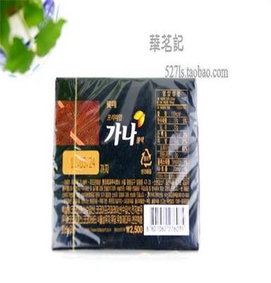 进口休闲零食品批发 韩国零食乐天加纳纯黑杏仁巧克力90g（120）