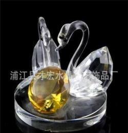 浦江厂家直销各种高档水晶天鹅 人造水晶动物