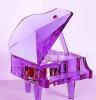 专业生产 供应水晶钢琴音乐盒-情侣礼品-彩色水晶钢琴音乐盒