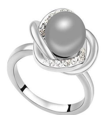 韩国韩版首饰品 奥地利珍珠戒指 怀想远方 厂家直销 诚招代理