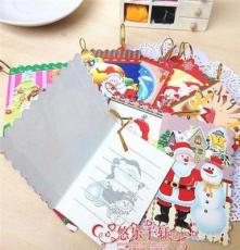 圣诞树装饰品 迷你圣诞小贺卡 新年贺卡 万用卡片 贺卡 带金挂绳