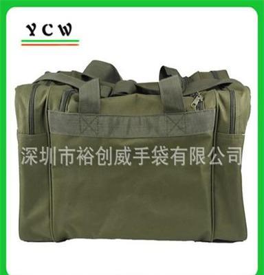 深圳龙岗手袋厂家 供应 军绿色旅行袋 时尚休闲包