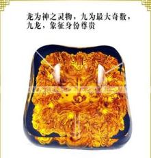 2013年新品 商务特色 水晶材质 九龙浮雕烟灰缸 创意礼品 工艺品