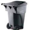 Rubbermaid FG9W2700 50加仑 可推式垃圾桶连盖