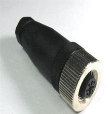 科迎法M12*1传感器电缆连接器孔式直头2芯-17芯自接线式