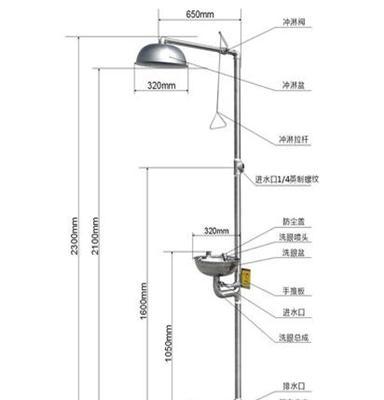 厂家供应正宗304不锈钢制作洗眼器