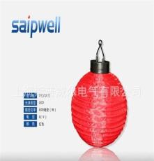 斯普威尔 LED太阳能灯笼 8寸红灯笼 春节装饰灯笼 太阳能充电灯笼