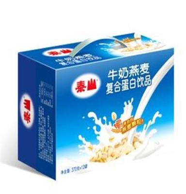 台湾食品 泰山牛奶燕麦 厂家批发 营养饮料 礼盒装 370ml 12瓶