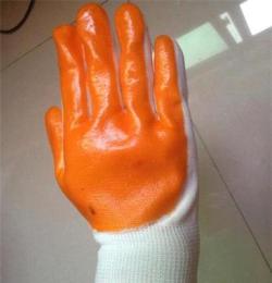劳保手套 厂家直销 PVC牛筋单面胶手套 棉纱手套 防护手套