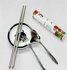 E101餐具套装 中国风餐具三件套 旅行不锈钢笔式餐具/筷子叉勺