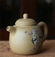 宜兴正品紫砂壶 十二生肖壶 牛 泥绘茶壶 礼品 中高档茶具 混批