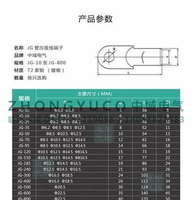 线鼻子,SC-JG铜鼻子,JG线鼻子 管压铜端子