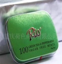 RIO利澳 绿茶薄荷糖（压片糖果）15g 瑞士瑞怡乐正品