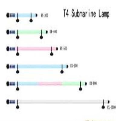 水族器材 水族用品 荣兴达 T4 潜水荧光灯 25W 蓝色 绿色 白色