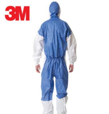 3M 4535白色带帽连体防护服 20件/箱 防护服连体 劳防