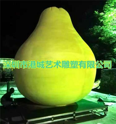 容县农业生态园仿真沙田柚子玻璃钢雕塑定制