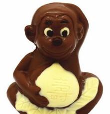 厂家定制 十二生肖之猴造型3D中空巧克力100g 批发