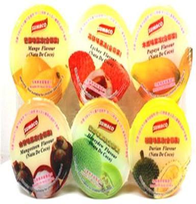 马来西亚原装进口 素玛哥果肉果冻布丁6种水果口味综合装660g