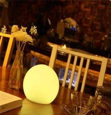 本色 LED七彩小夜灯 装饰小桌灯酒吧酒店充电七彩发光圆球灯