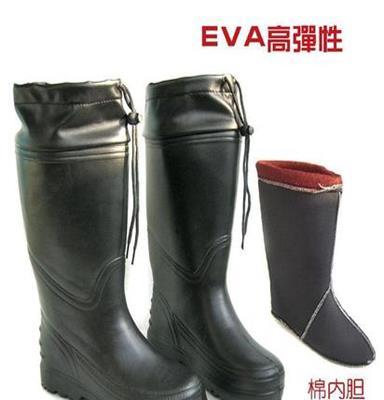 厂家直销水鞋EVA一次成型高筒男款雨鞋带棉内胆可拆卸包邮雨靴