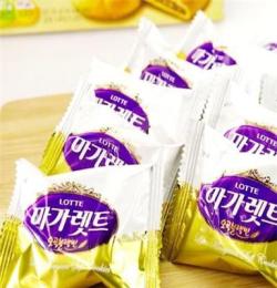 韓國進(jìn)口 樂天牌馬加力五谷餅干228g 餅干糕點(diǎn)軟餅 三層夾心