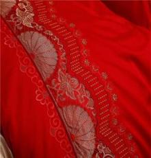 结婚家纺 大红色婚庆九件套床品 婚庆床上用品多件套