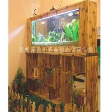 专业品质 供应简约稍浅双面花架式生态鱼缸 室内装饰鱼缸