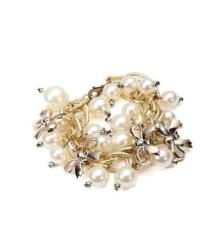 2014最新简约时尚金色白珍珠手工手链