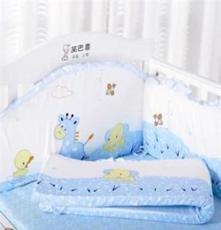 厂家笑巴喜 全棉精纺婴儿床上用品/床围床靠三件套 婴儿床品套件