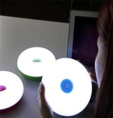 供应触控甜甜圈小夜灯护眼灯 创意LED充电式台灯 可爱护眼读书灯