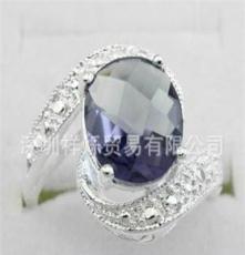 新款 紫晶石戒指 精美款式批发 韩版时尚首饰品 小额饰品混批