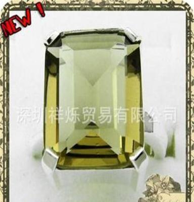 珠宝首饰品 茶晶石戒指 时尚戒指指环 欧美风格 流行饰品批发