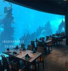 安徽海洋主题餐厅定制超大型亚克力视窗 有机玻璃鱼缸工程