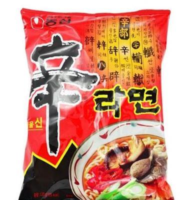 韩国休闲食品 正宗香菇泡面 农心辛拉面 方便面 。