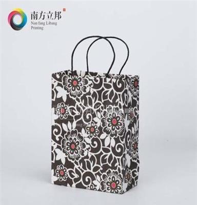 2015年 温州 厂家专业直销 黑白花纹手提袋小号 纸袋