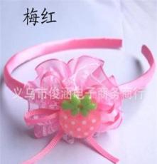 2012新款韩国版花朵草莓亚克力带钻儿童发箍头箍发饰JH-FG006